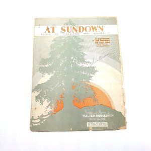 Vintage Sheet Music 1927 At Sundown Love Is Calling Me Home Piano Vocal Ukulele